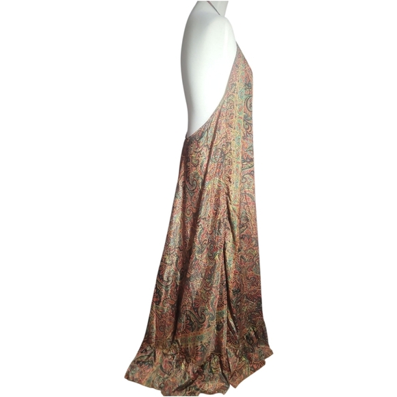 Karma Highway multicolor paisley bohemian gypsy Maxi Dress one sz boho sundress - Picture 7 of 9